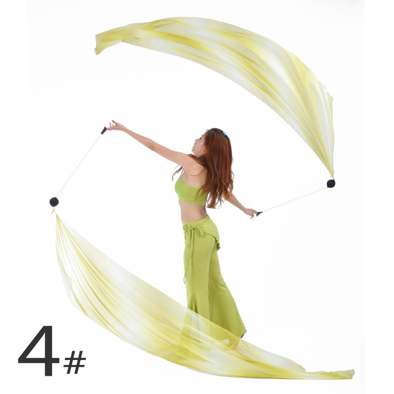 

Belly Dance Veil Poi 1SET =1Veils + 1Poi Chains Multicolour 31 colors accessories belly dance handball fabric DHL free shipping 100set/lot