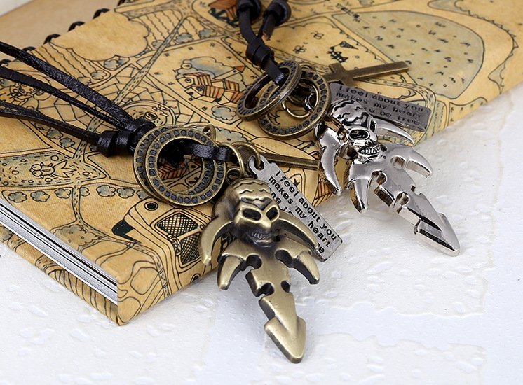 

Han Liuhang jewelry, Leather Necklace, fashion leather jewelry wholesale Cross Necklace