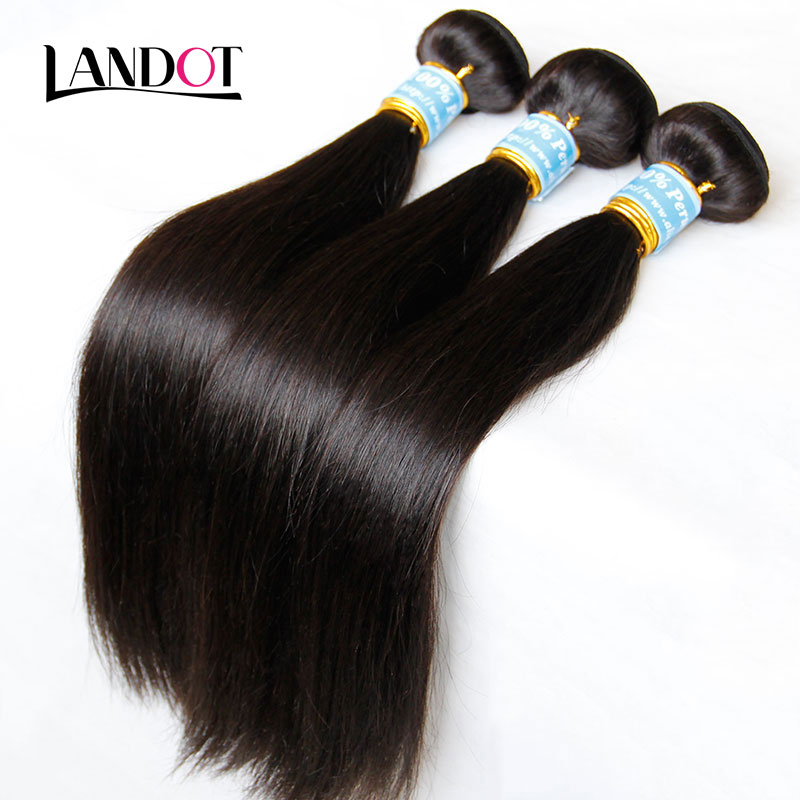 

Brazilian Peruvian Indian Malaysian Mongolian Straight Hair Weave Bundles 100% Unprocessed Natural Human Hair Extensions Dyeable Tangle Free, Natural color