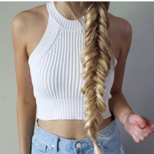 

Wholesale-New Sexy Women' Boho Tank Tops Bustier Bra Vest Crop Top Bralette Shirt Blouse, White