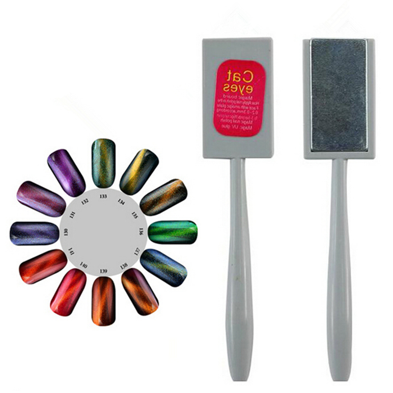 

venta caliente 5Pcs mÃ¡gico imÃ¡n del palillo para el efecto de ojo de gato 3D clavo magnÃ©tico extremidades del arte del gel ULTRAVIOLETA pola, Silver