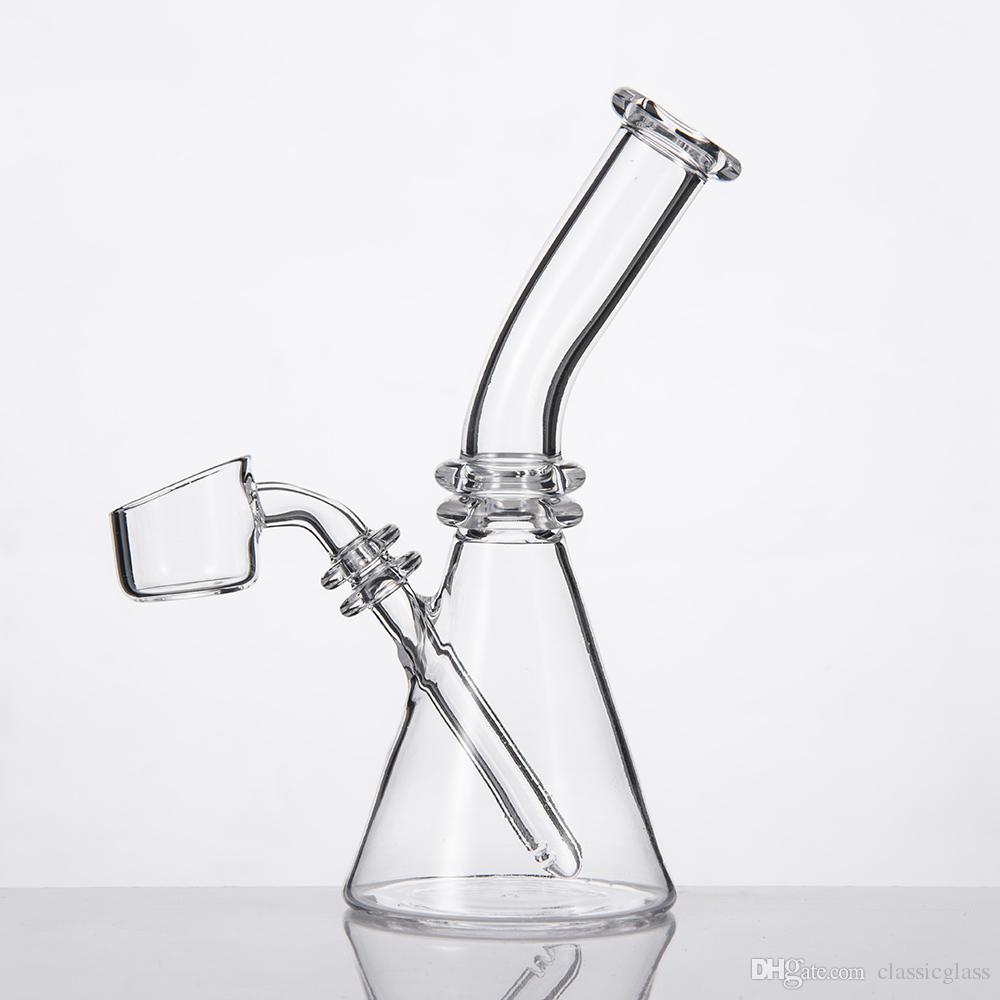 

Quartz Beaker with BANGER style bowl For Hookah Glass Water Pipe Packed with individual black box
