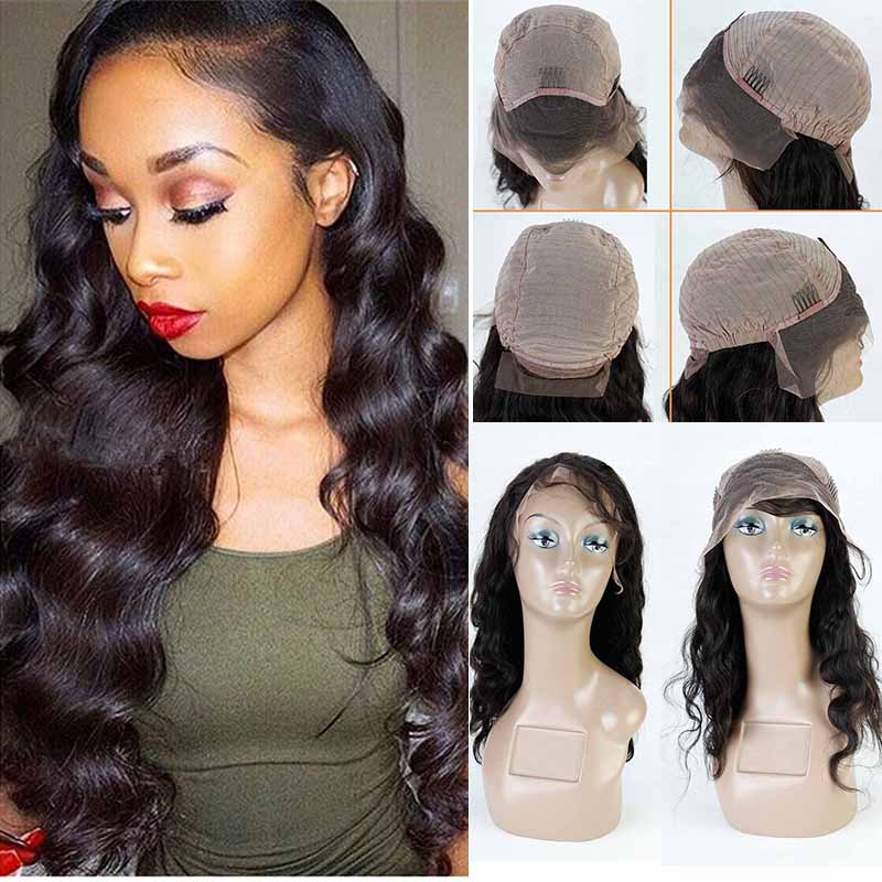 

Top Selling Brazilian Body Wave Human Hair Wigs With Baby Hair Pre Plucked Brazilian Lace Front Human Hair Wigs For Black Women, Natural color