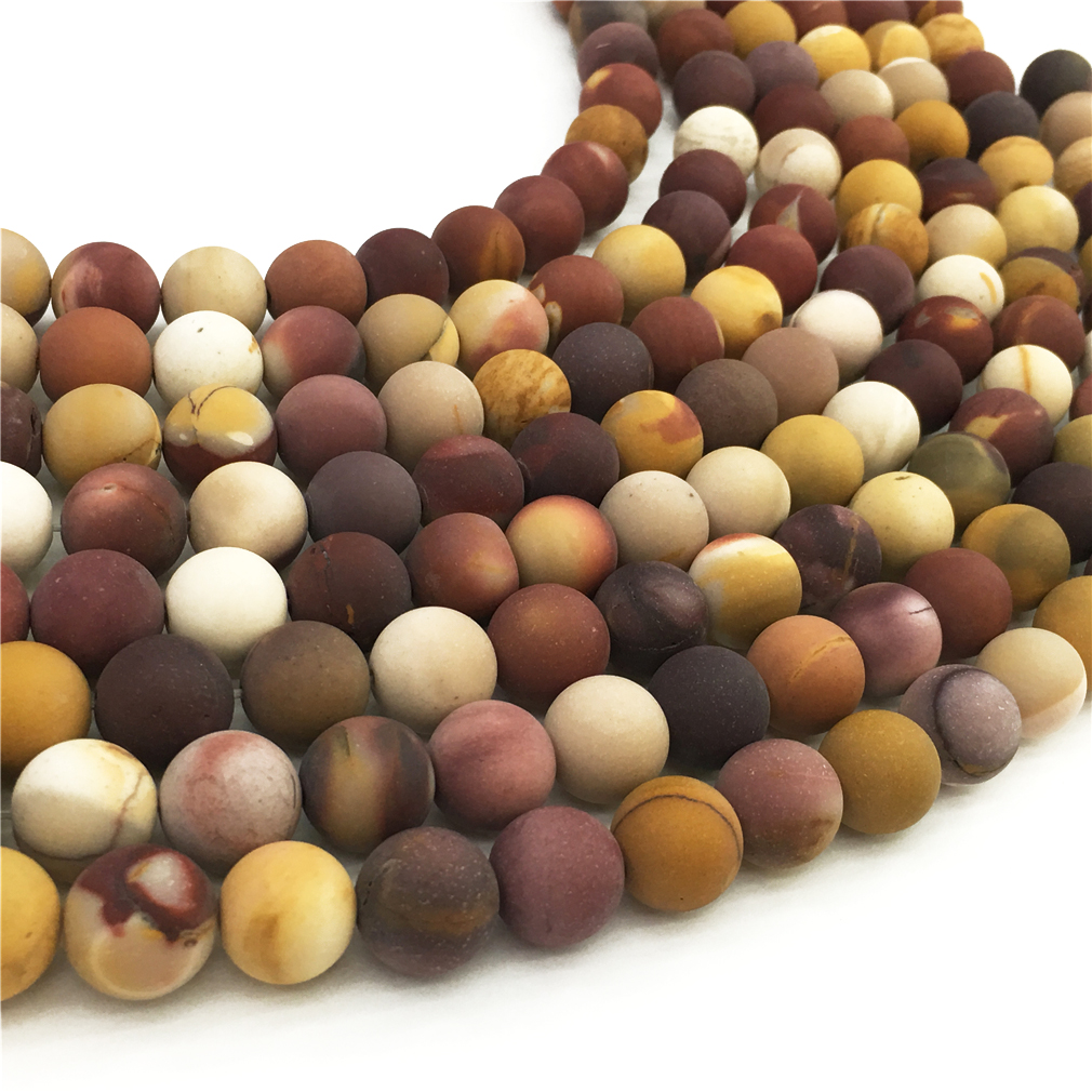

Matte Mookaite Jasper Round Beads, 6mm 8mm 10mm Wholesale Gemstone Beads,15.5inch,Full Strand ,Hole 1mm