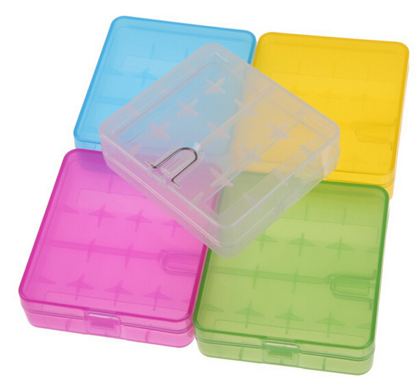 

High Quality 4*18650 Plastic Battery Storage Box Case 18650 Battery Holder Container Colorful For 4*18650 Battery DHL Free Shipping
