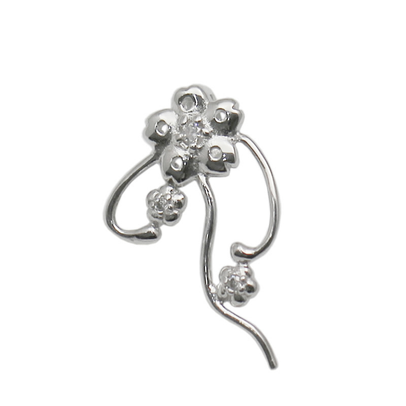

Beadsnice 925 Sterling Silver Sakura Flower Pinch Bail Connector for Large Pendants DIY Jewelry Making Beading Supplies ID 34636