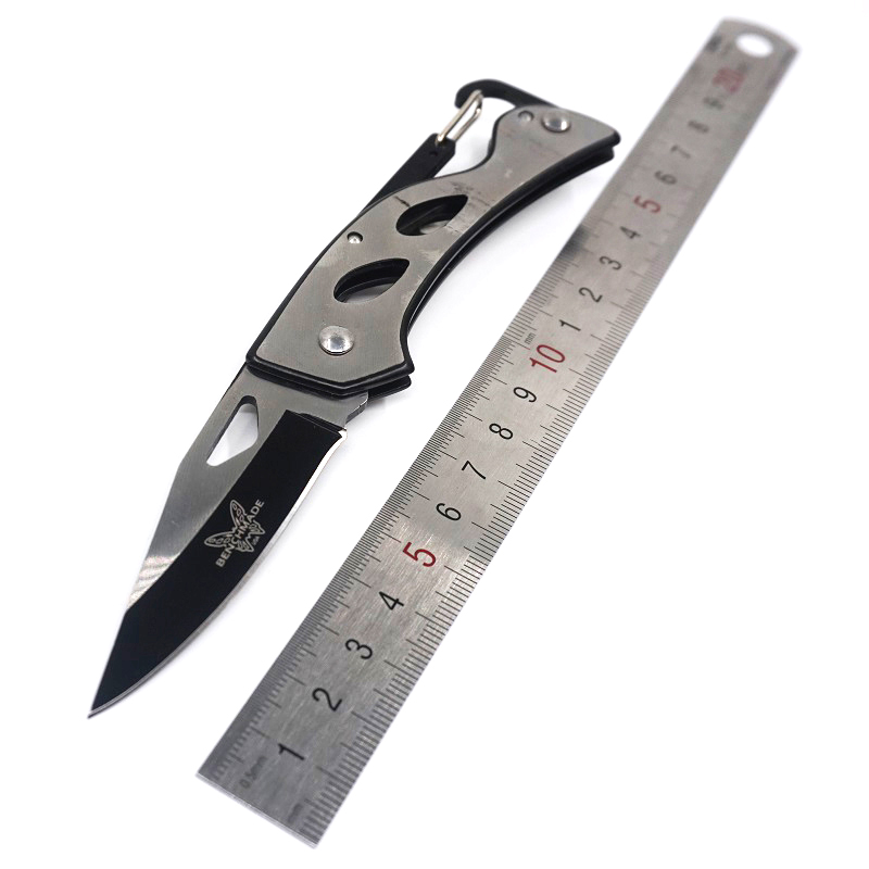 

Portable Pocket Knives A1103 Gray Steel Handle&Blade With Hanging Buckle Hiking Outdoor Camp Survival Kit EDC Tool