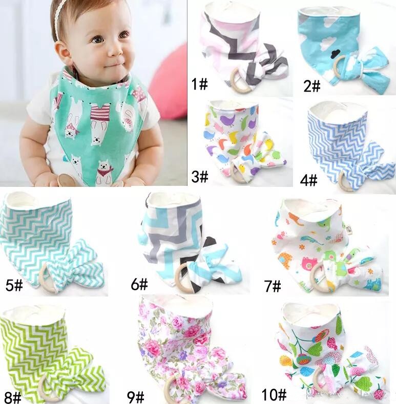 

Baby Teething Wooden Ring Bunny Ear Pacifier Clip Baby Bibs Set Nursing Wooden Teether Baby Teether