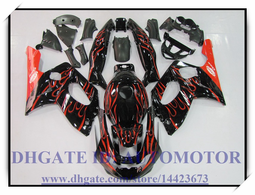 

Injection brand new fairing kit 100% fit for YAMAHA YZF 600R 1996-2007 1997 1998 1999 2000 YZF600R 96-07 #7WW86 BLACK RED FLAME