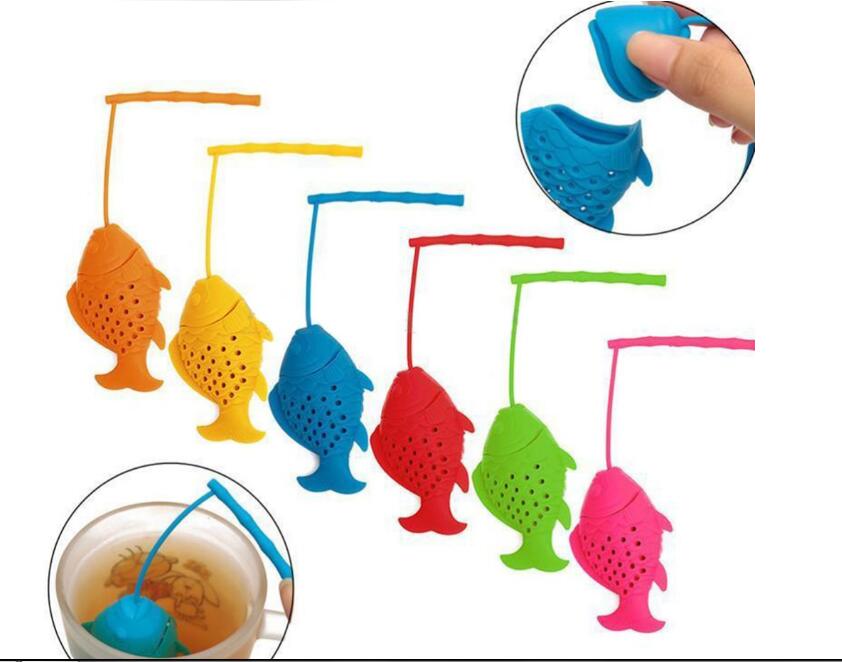 

Cute Fish Shape Tea Infuser Silicone Strainers Tea Strainer Spice Herbal Infuser Filter Empty Tea Bags Diffuser Accessories