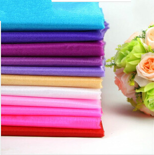 Wholesale Nouveau Tissu en organza cristal 50 mètres à chaud / rouleau pour la décoration de mariage
