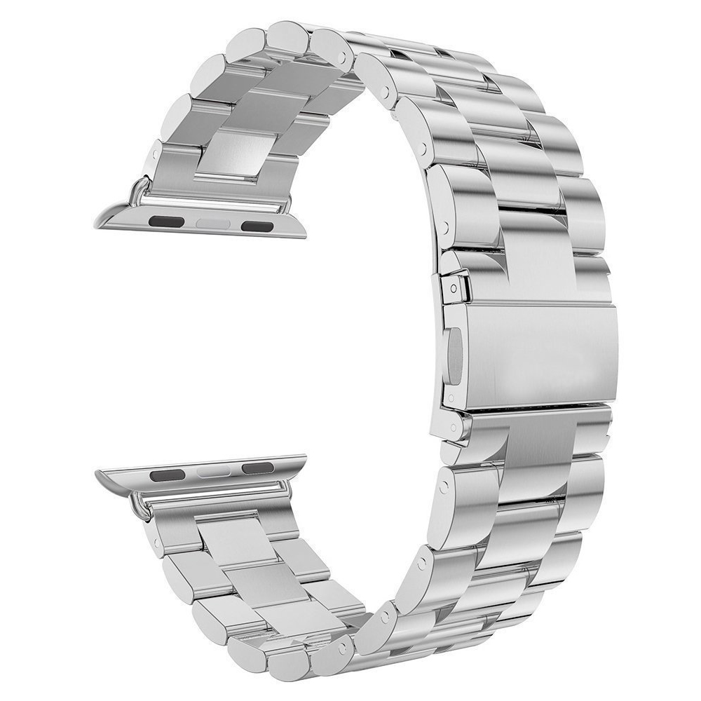 

Zlimsn Stainless Steel Watch bands for iWatch Apple Watch Sport Band Straps 38mm 42mm Wrist Band Bracelet Strap with adapter Black Silver