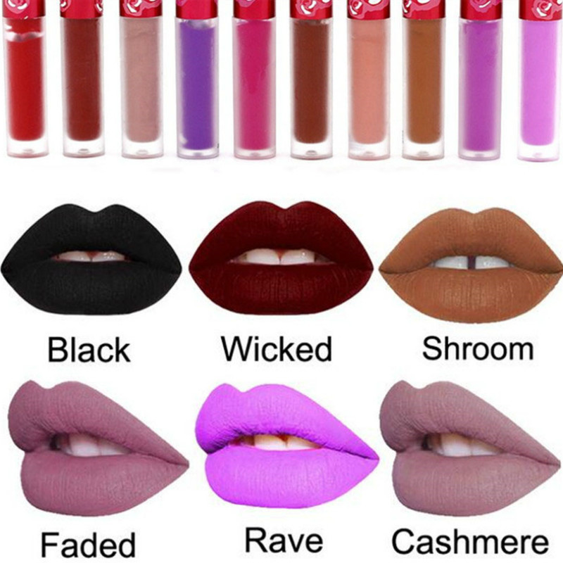 

Wholesale-Hot sale!20 Colors Sexy Moisturizing Velvet Matte Liquid Lipstick Makeup Lip Gloss Cosmetic Lip Stain for Women Girls, 01