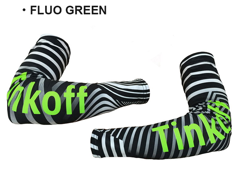 

2016 TINKOFF PRO TEAM FLUO GREEN T053 CYCLING ARM WARMER BICYCLE OVERSLEEVES SIZE:S-XXL