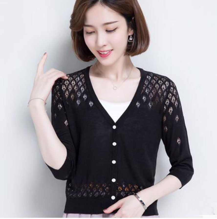 

Women's Crochet Sweater Cardigans Cashmere Long Sleeve V Neck Buttons Sweaters Fall Loose Knitted Cardigans Casual Crochet Coats XQZ, Fushcia