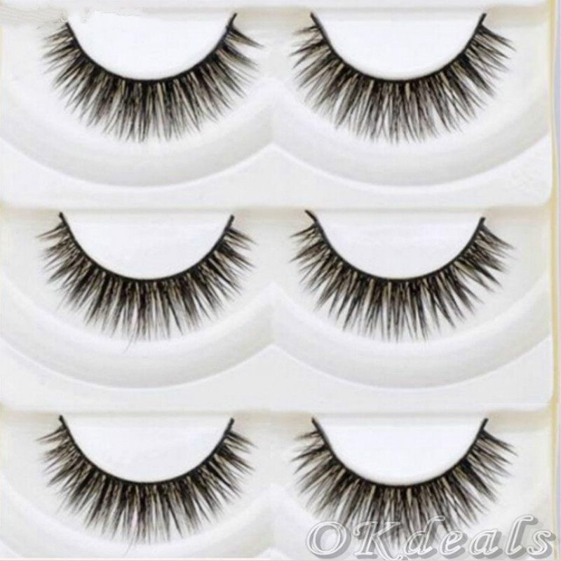

5 Pairs/lot Cute Handmade Soft Thick Cross Eye Lashes Extension Long Beauty False Eyelashes Makeup tools