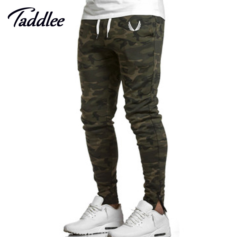 

Wholesale-Men casual gym sweatpants Mens sports running pants active skinny joggers Mens cotton fitness training workout pants trousers, Army green