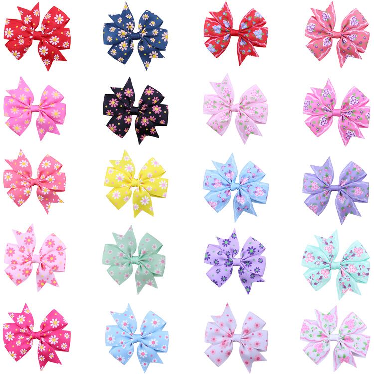 

New Ribbon Bows with Clip,Flower bows clip,baby hair bow,boutique hair accessories girls hair clips, Message color