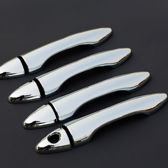 

8 pcs/set HYUNDAI IX35 TUCSON ABS Chrome Car Door Handles Cover Trim for 2010-2012 2013 2014 IX35 Tucson Car Styling Accessories