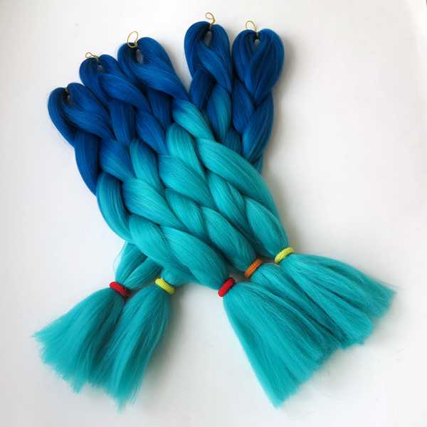 

Synthetic Braiding hair Folded 24inch 100g Ombre two tone color Jumbo braid hair extensions more colors
