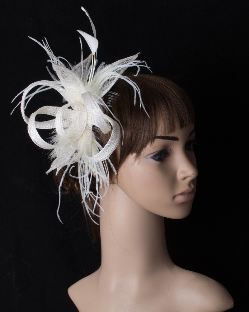 

17 colors charming sinamay material fascinator headpiece cocktail headwear bar hair accessories suit for all season MYQ085