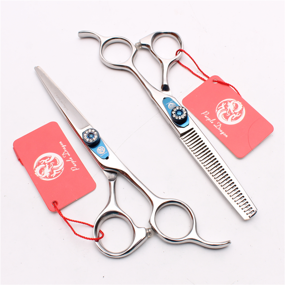 

Z1016 6" 440C Purple Dragon High Quality Professional Human Hair Scissors Cutting Thinning Shears Barbers' Hairdressing Shears Style Tools