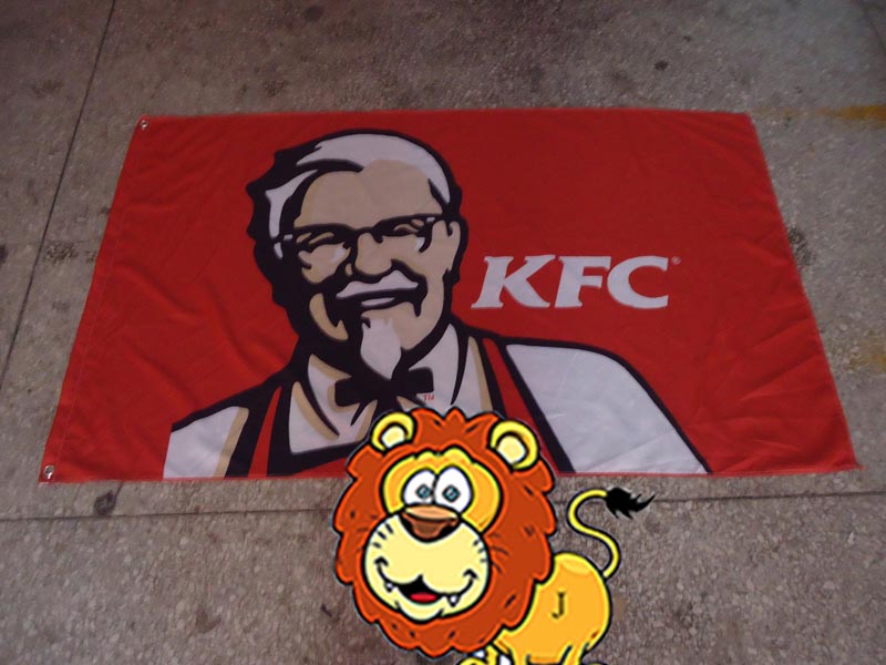 

KFC flag,KFC banner,90*150CM polyster flagking brand flag100% polyester 90*150cm,Digital Printing