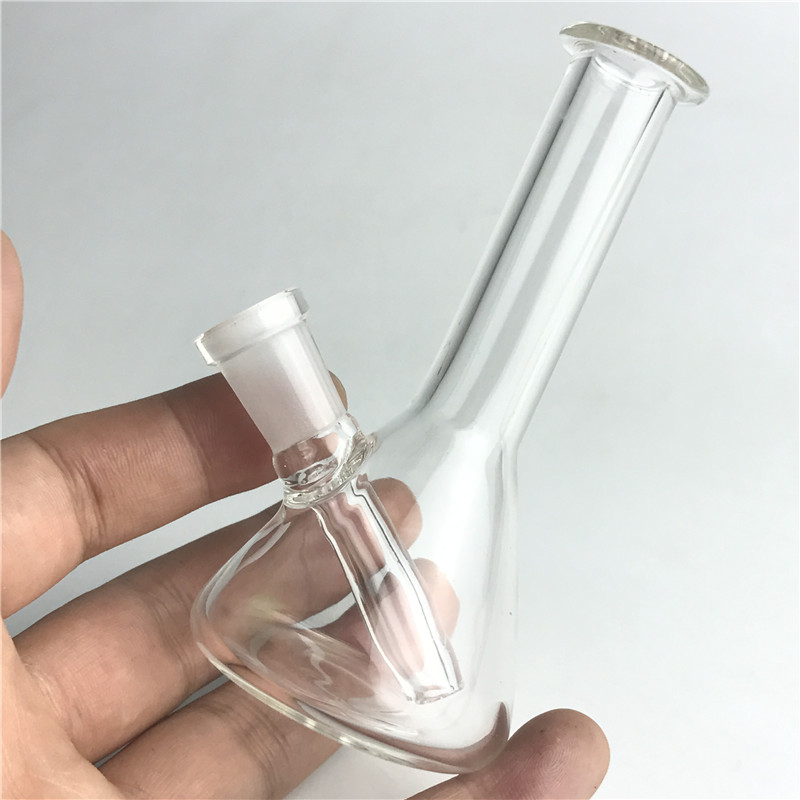 

10mm Female Mini Glass Bongs Water Pipes with 4.3 inch Thick Pyrex Recycler Glass Heady Water Bong for Smoking
