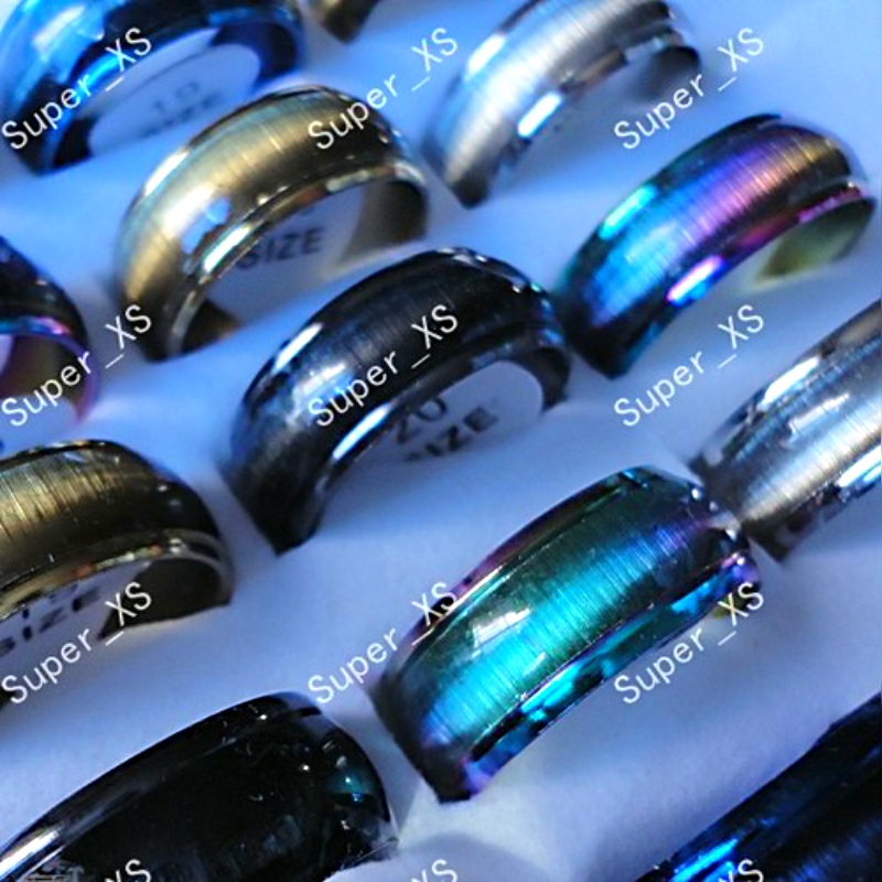 

Fashion New Cat-eye Opal Stainless Steel Rings For Women Men Jewelry Whole Bulk Packs LR041 Free Shipping