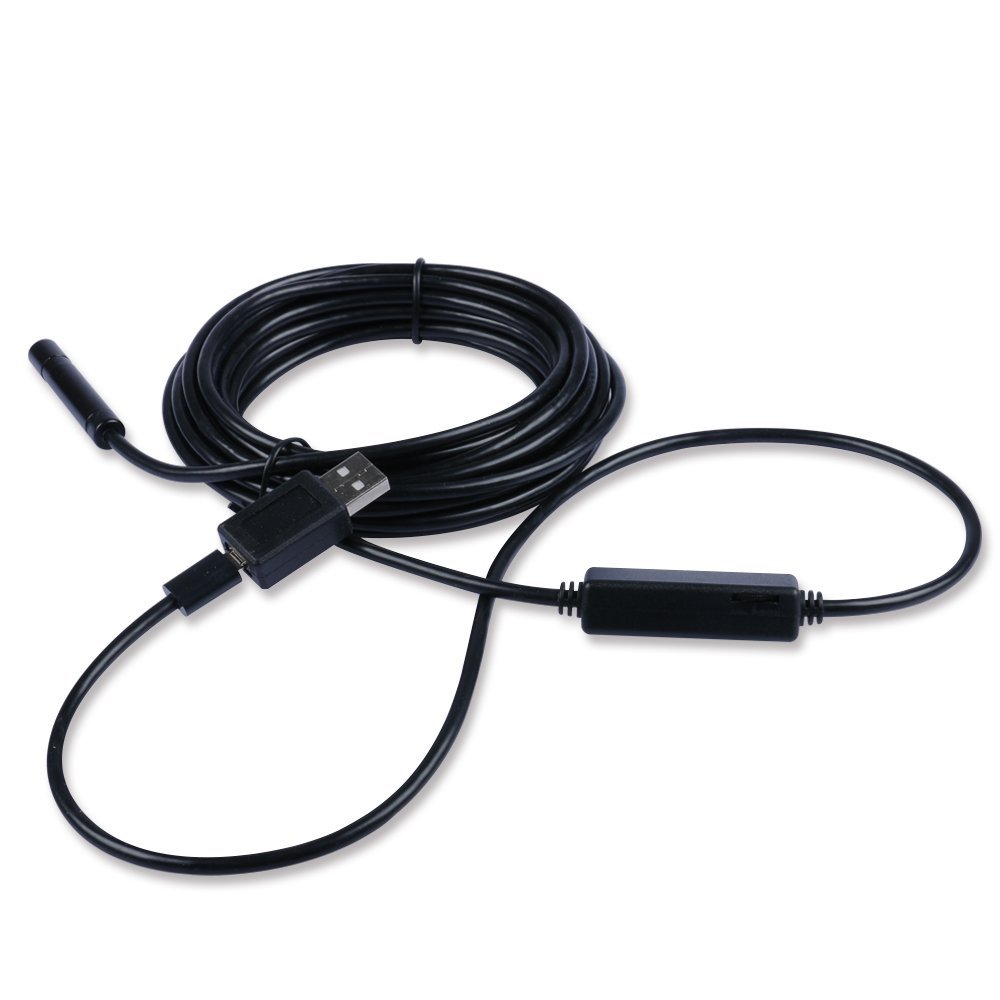 

DBPOWER USB 2MP Mobile Endoscope Android 7MM Lens 5M Snake Camera Waterproof Inspection Borescope for Laptop with OTG /UVC