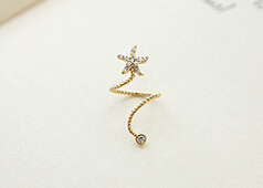 

Starfish Crystal Women Open Rings Koreans Style Hot Sale Factory Price Cute Lady Jewelry Knuckle Rings