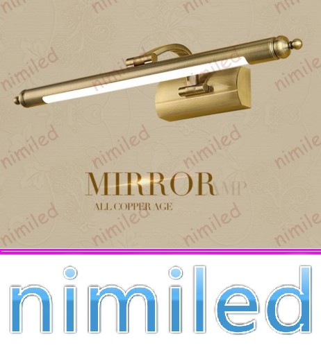 

nimi1127 9W / 11W American Antique Copper Retro Mirror Wall Lights Bathroom Mirror Light Cabinet Lighting Waterproof LED Lamp Makeup