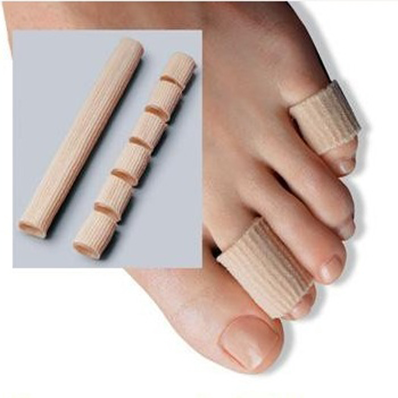 

Nylon tube gel liner toe protector silicone gel tubing Fabric Covered Toe Tube bunion Protector Corns Calluses Toe Separator