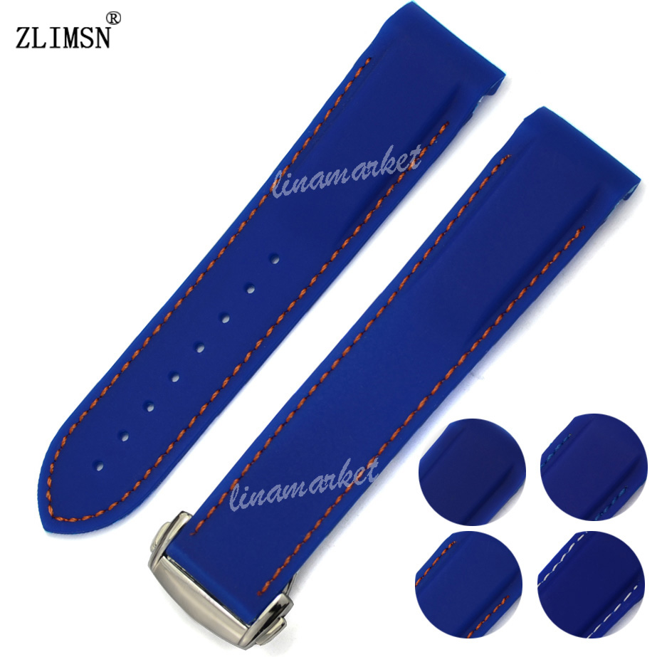 

NEW Blue Diver Rubber band 22mm x 20mm Hot Sell Silicone watch strap For Planet-Ocean 45mm