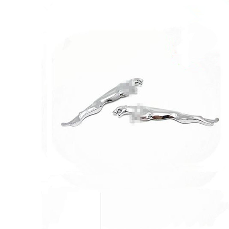 2 pièces/lot nouveau bricolage 3M autocollant 3D solide décor de voiture Chrome pour Jaguar emblème Badge Logo décalcomanie