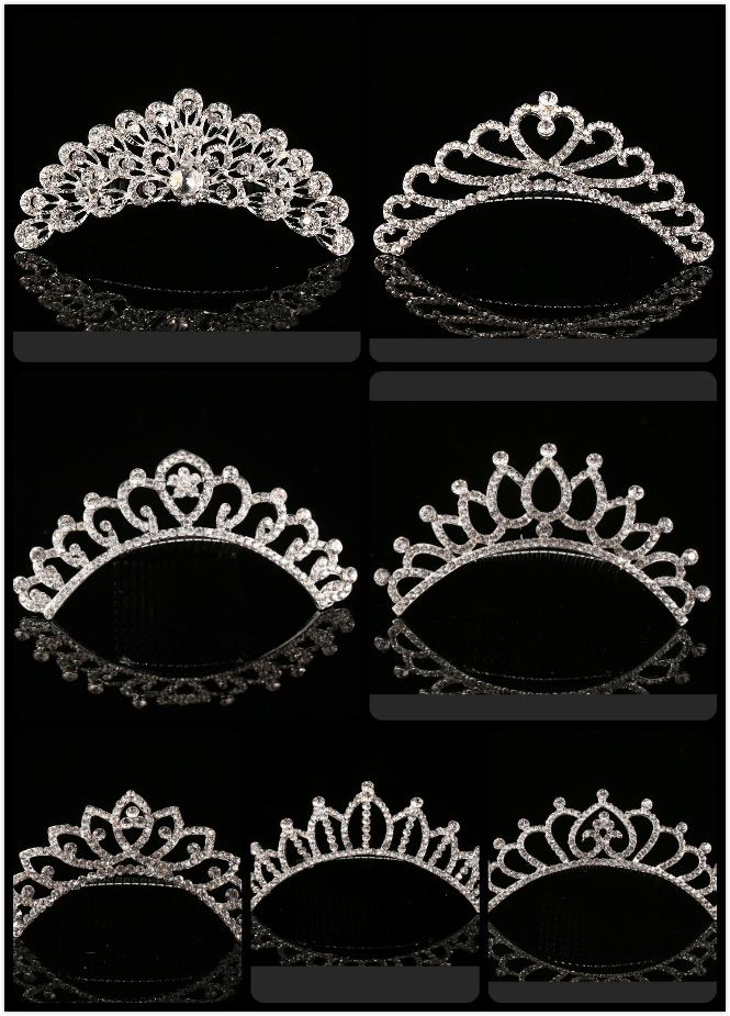 

2023 Trendy 10 Styles Headpieces Wedding Accessories Shining Rhinestone Crown Girls' Tiaras Fashion Crowns Bridal Accessories For Wedding Event