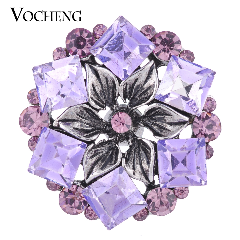 

NOOSA 18mm Interchangeable Button Blossom Bling Ginger Snap 3 Colors Crystal Button VOCHENG Vn-1080