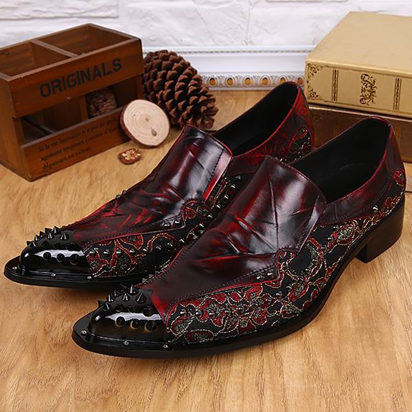 

3Colors Luxury Mens Red Leisure Dress Shoes Fashion Designer Metal Toe Charm Slip On Leather Shoes Mens Rivet Flower Party Shoes, Lavender