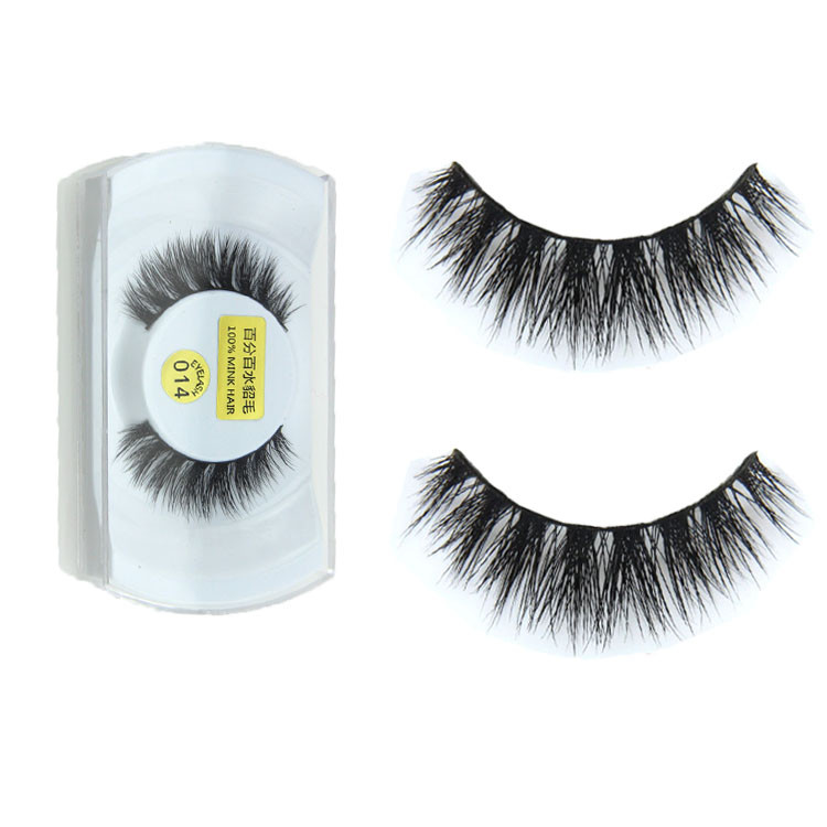 

Wholesale-6 Pairs/lot 100% Women Lady Real Mink Black Natural Thick False Fake Eyelashes Eye Lashes Makeup Extension Tools