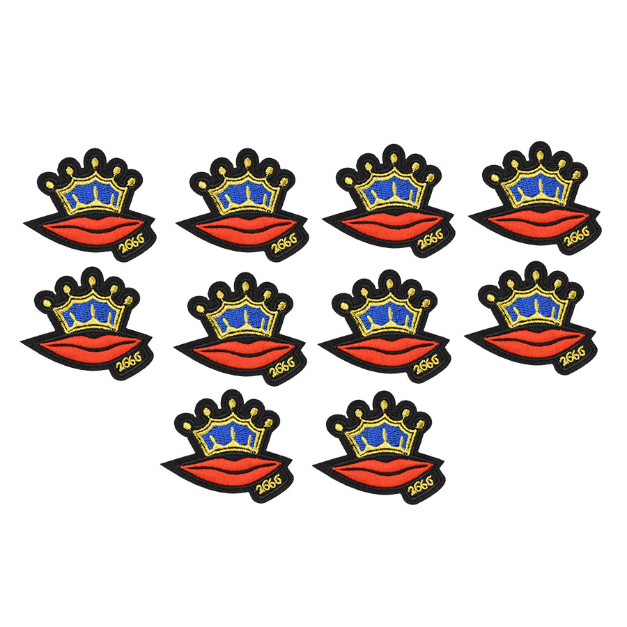 Large Crown Patch Badge Cartoon Sequin Iron On Sewing On For Clothes StickersS!