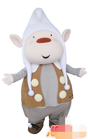 

Custom boy mascot costume free shipping, White