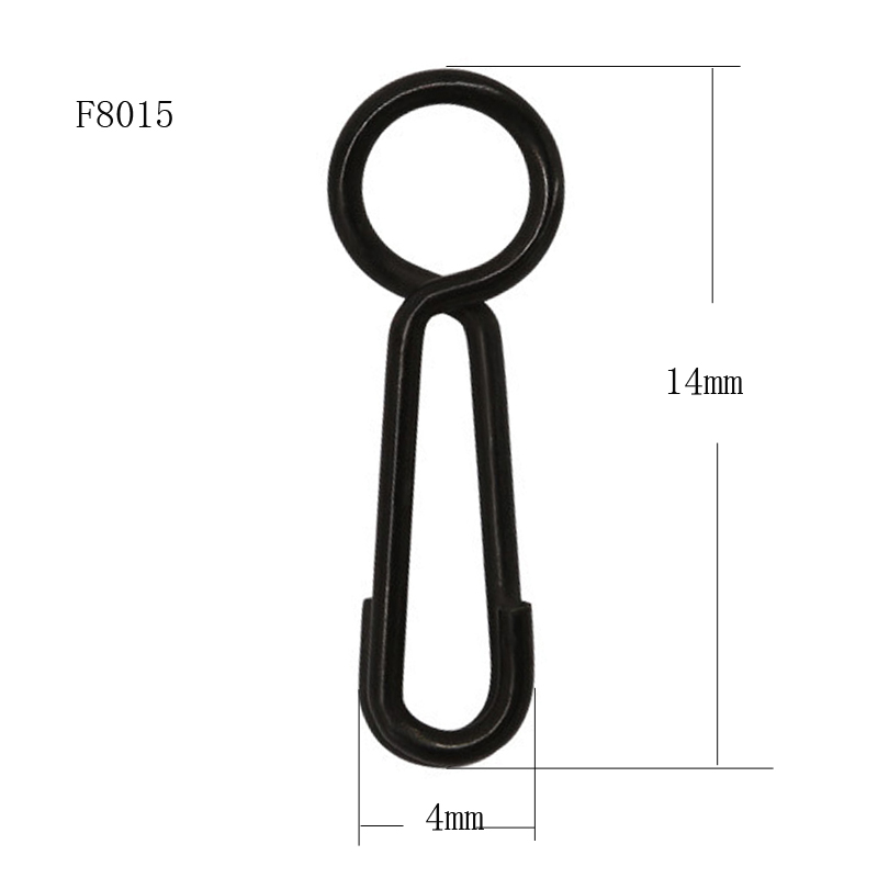 INFOF 200pieces/lot Carp fishing snapS black color Lengthen sea snap carp fishing connector Bass fishing tackel-image-381111931