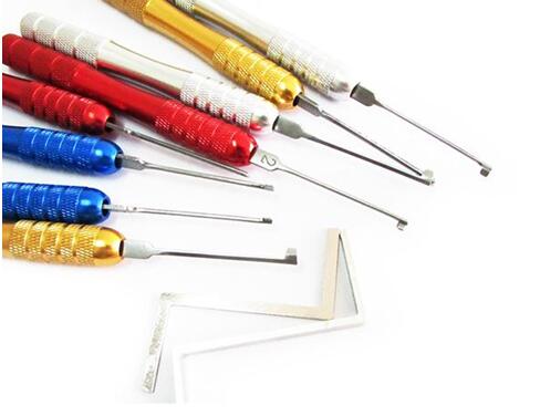 

New arrival HUk locksmith tools lock pick 8+2 pcs dimple kaba lock picks for security door with best quality