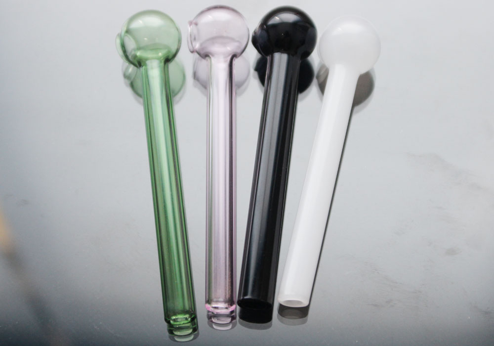 

DHL Free Colorful Great Glass Oil Burner Pipes smoking pipes Tube Oil Nail Glass Oil Pipe Thick Clear Glass
