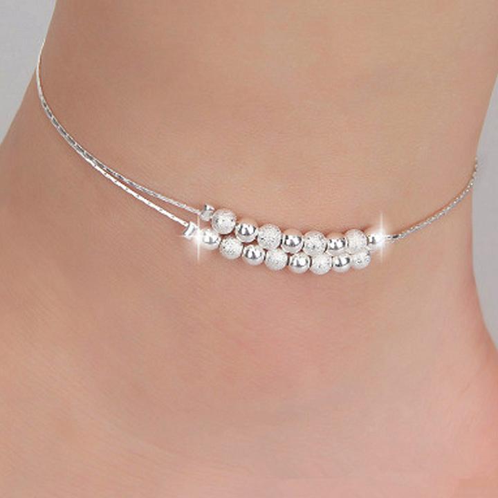 Top Grade Argent Bracelet De Cheville Vente Chaude De Mode Chaîne De Lien Chaînes de Cheville Pour Femmes Fille Pied Bracelets Bijoux En Gros Liv