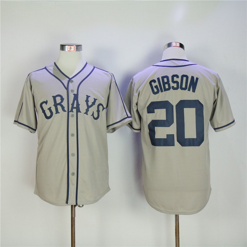 

NLBM Homestead Grays Josh Gibson Baseball Jersey Cool Base 20 Josh Gibson Grey Stitched Washington Homestead Grays Shirts Cheap