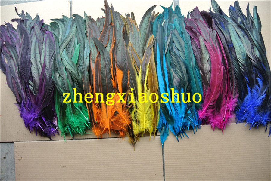 100 Pcs Turquoise Electrique Coque plumes