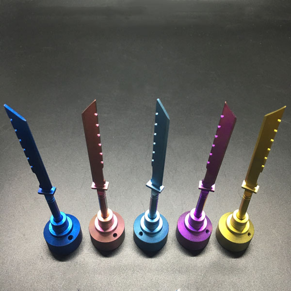

Titanium Nail dab cap with the slide hole for glass bong oil rig Universal 14mm 18mm