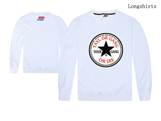 

2018 fashion long tshirt men and women love taylorgang shirt hot selling print long sleeve plus size xxl top quality hip hop, White;black