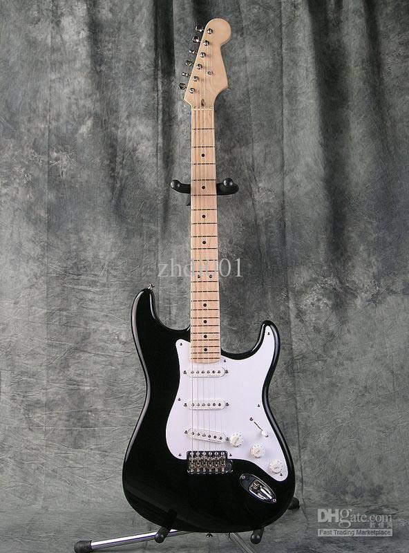 

Custom Shop Eric Clapton Signature Black Electric Guitar BLACKIE Strat Ocaster Electric Guitar Maple Fingerboard Dot Inlay White Pickguard
